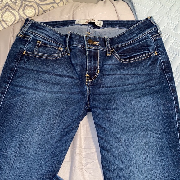 HOLLISTER super skinny Jeans dark wash blue size 3R w26 l31 - Picture 3 of 11